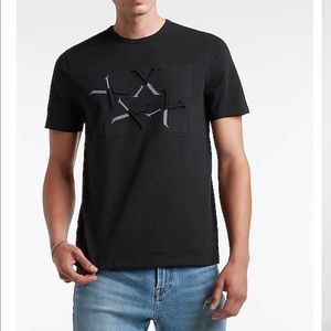 NWT Express Tossed Logo Moisture-wick Graphic Tee